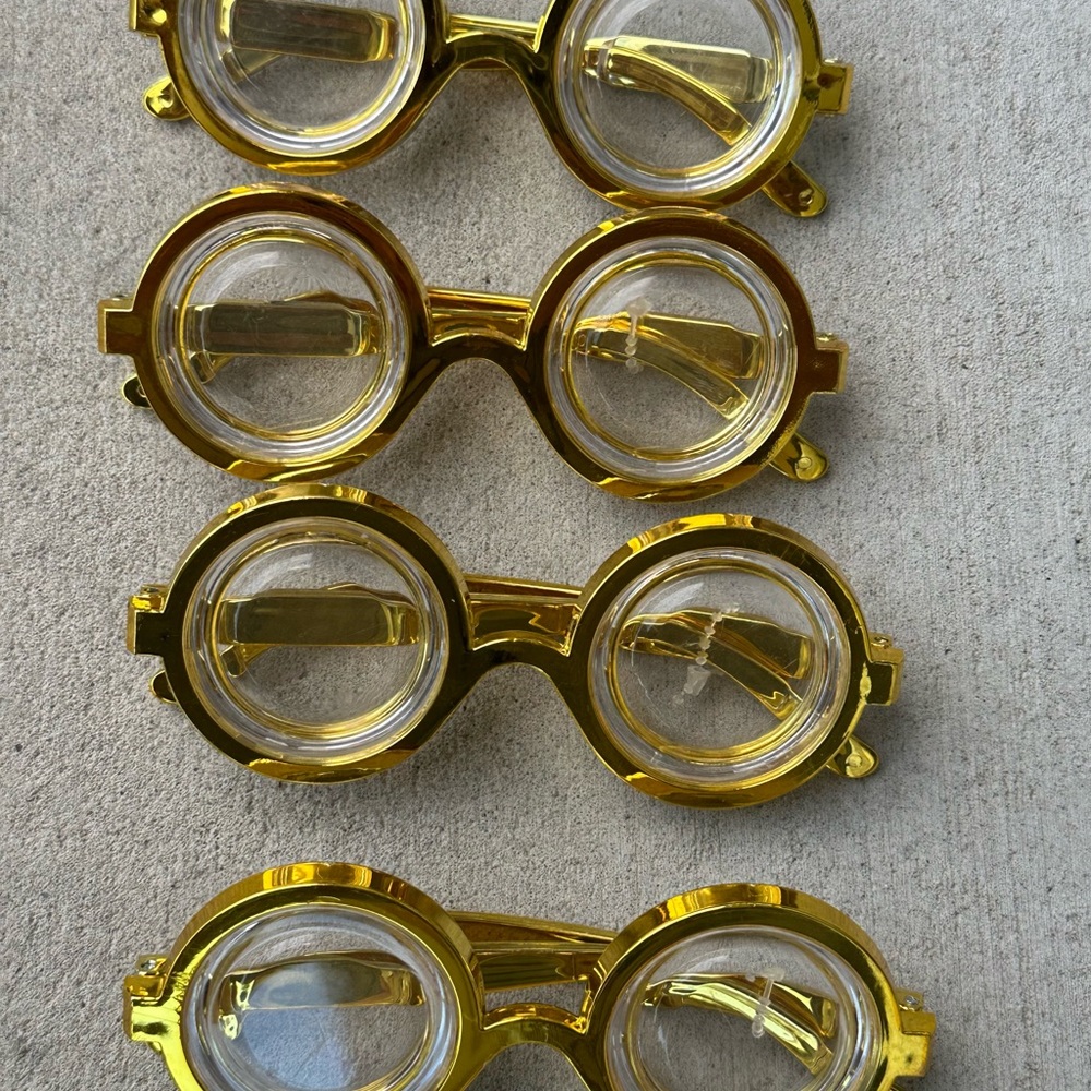 Halloween Gold Minion Glass Frames